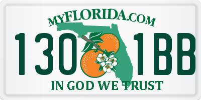FL license plate 1301BB
