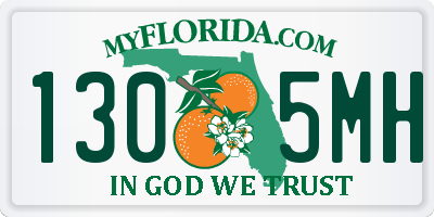 FL license plate 1305MH