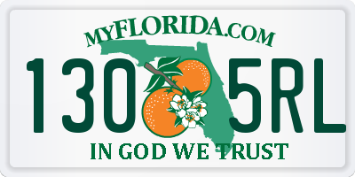 FL license plate 1305RL