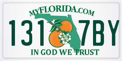 FL license plate 1317BY