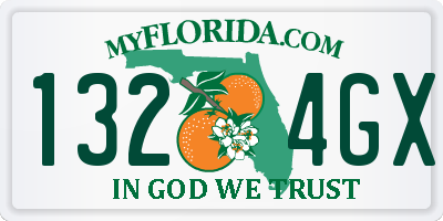 FL license plate 1324GX