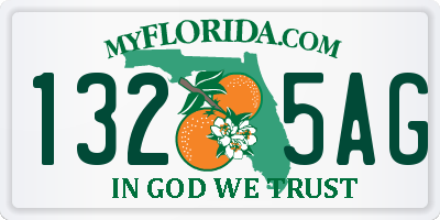 FL license plate 1325AG