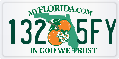 FL license plate 1325FY
