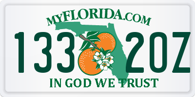 FL license plate 1332OZ
