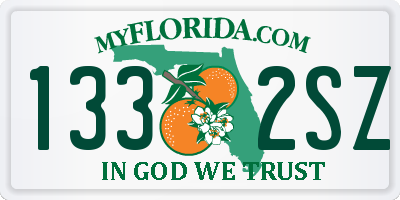 FL license plate 1332SZ