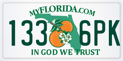 FL license plate 1336PK