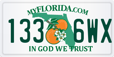 FL license plate 1336WX