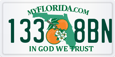 FL license plate 1338BN