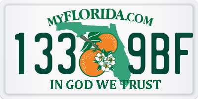 FL license plate 1339BF