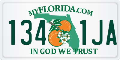 FL license plate 1341JA