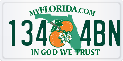FL license plate 1344BN