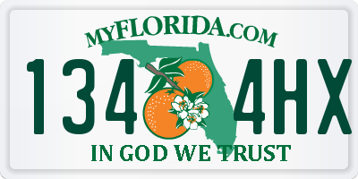 FL license plate 1344HX