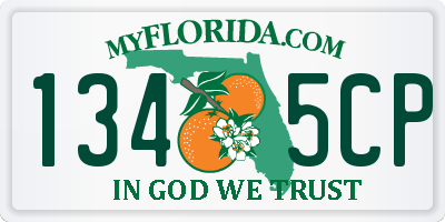 FL license plate 1345CP