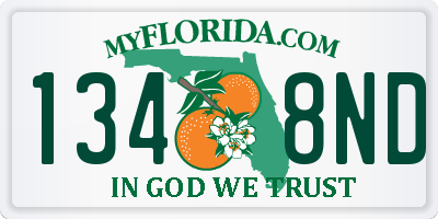 FL license plate 1348ND