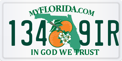 FL license plate 1349IR