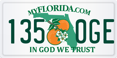 FL license plate 1350GE