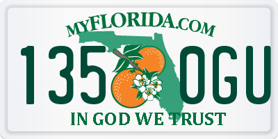 FL license plate 1350GU