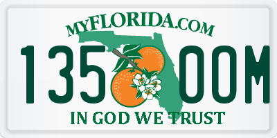FL license plate 1350OM