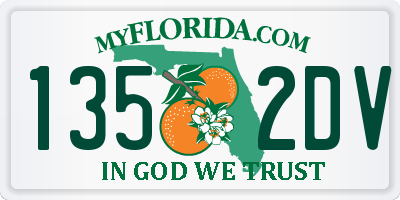 FL license plate 1352DV