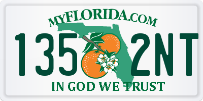 FL license plate 1352NT