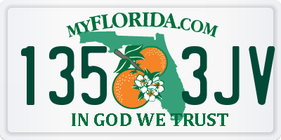 FL license plate 1353JV
