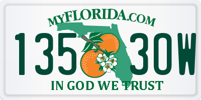 FL license plate 1353OW