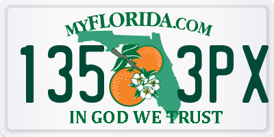 FL license plate 1353PX