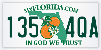 FL license plate 1354QA
