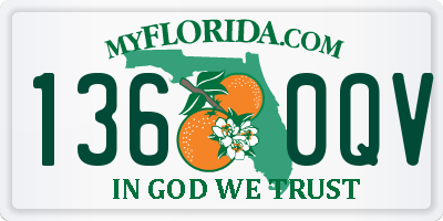 FL license plate 1360QV