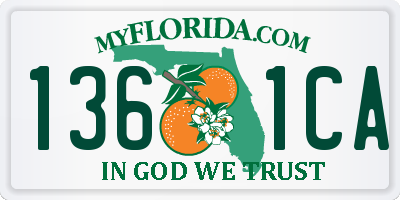 FL license plate 1361CA
