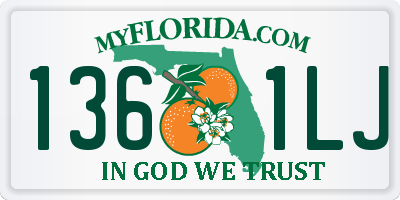 FL license plate 1361LJ