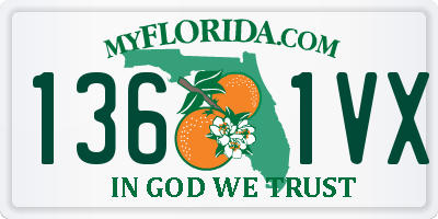 FL license plate 1361VX