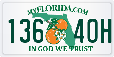 FL license plate 1364OH