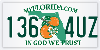 FL license plate 1364UZ