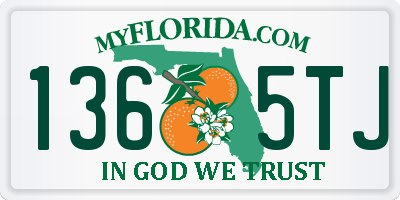 FL license plate 1365TJ