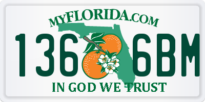 FL license plate 1366BM