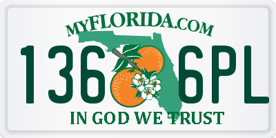 FL license plate 1366PL