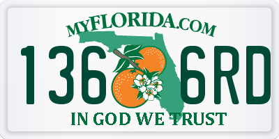 FL license plate 1366RD