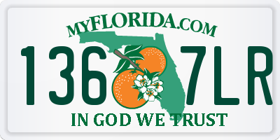 FL license plate 1367LR