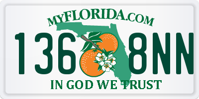 FL license plate 1368NN