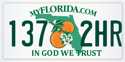 FL license plate 1372HR