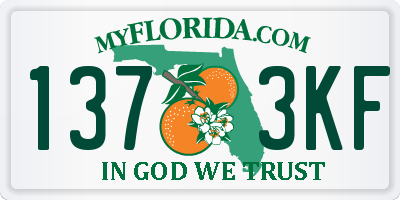 FL license plate 1373KF
