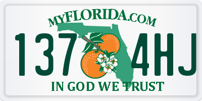 FL license plate 1374HJ