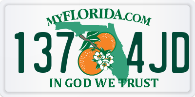 FL license plate 1374JD