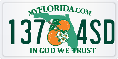 FL license plate 1374SD