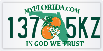 FL license plate 1375KZ
