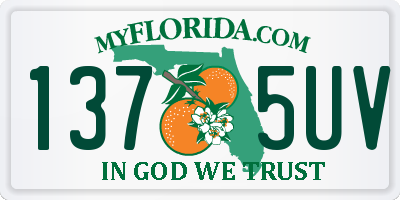 FL license plate 1375UV