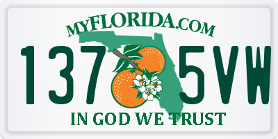FL license plate 1375VW