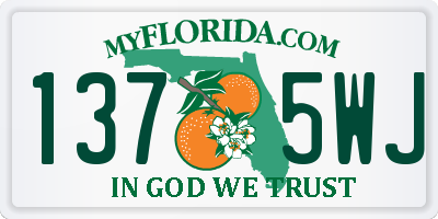 FL license plate 1375WJ