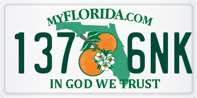 FL license plate 1376NK